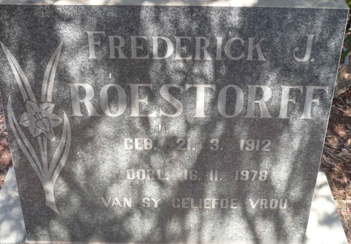 ROESTORFF Frederick J. 1912-1978
