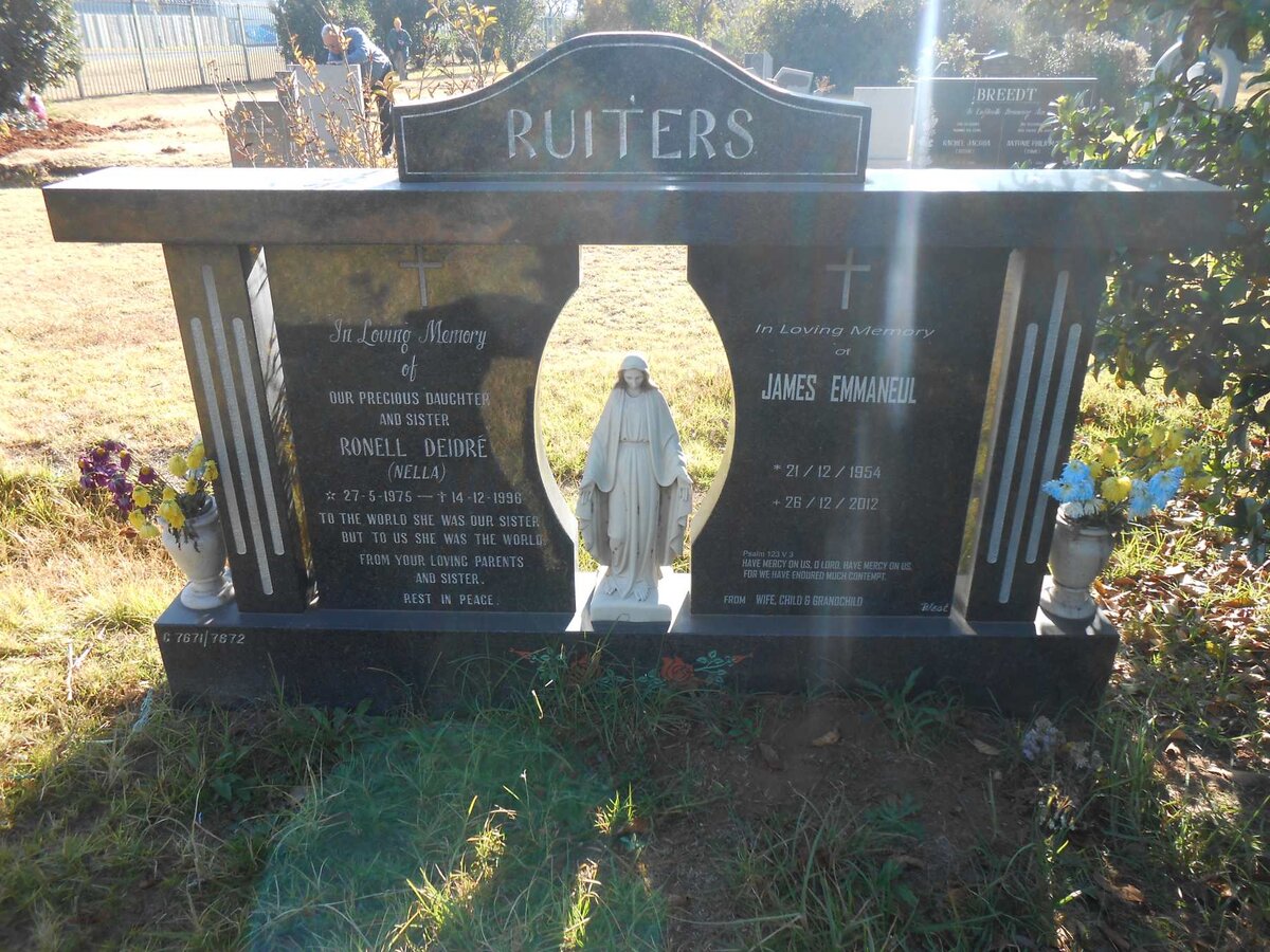 RUITERS James Emmaneul 1954-2012 :: RUITERS Ronell Deidré 1975-1996