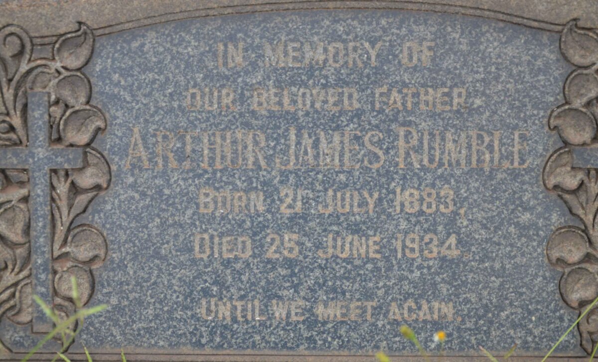 RUMBLE Arthur James 1883-1934