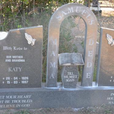 SAMUELS Freddy 1918-2004 &amp; Katy 1926-1997