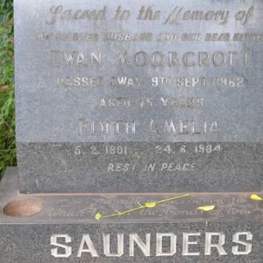 SAUNDERS Ewan Moorcroft -1962 &amp; Edith Amelia 1901-1984