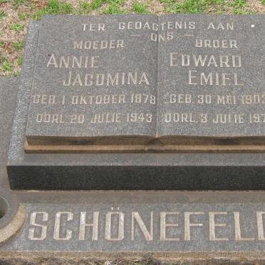 SCHÖNEFELD Annie Jacomina 1878-1943 :: SCHÖNEFELD Edward Emiel 1903-1970