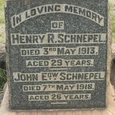 SCHNEPEL Henry R. -1913 :: SCHNEPEL John Edw. -1918