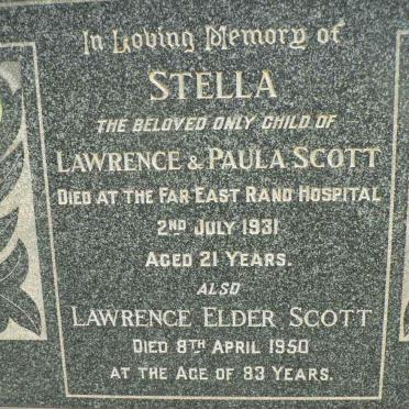 SCOTT Lawrence Elder -1950 :: SCOTT Stella -1931