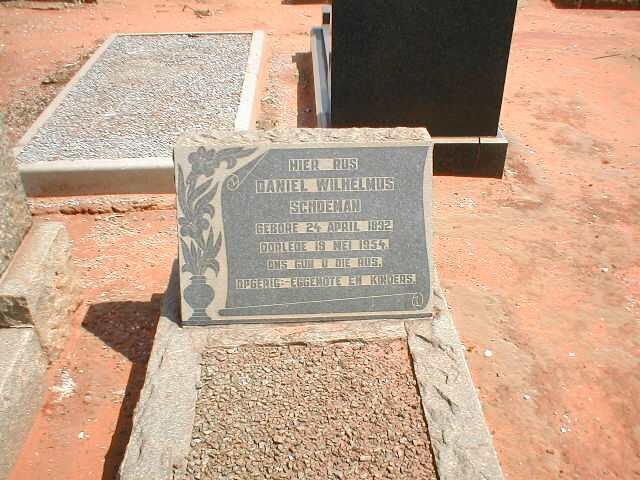 SCHOEMAN Daniel Wilhelmus 1892-1954