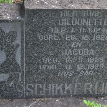 SCHIKKERLING Giedonette 1924-1925 :: SCHIKKERLING Jacoba 1929-1929