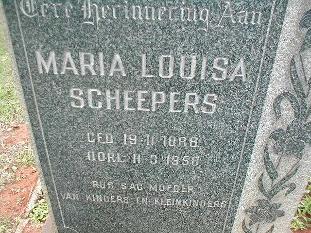 SCHEEPERS Maria Louisa 1888-1958