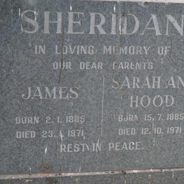 SHERIDAN James 1885-1971 &amp; Sarah Ann HOOD 1885-1971