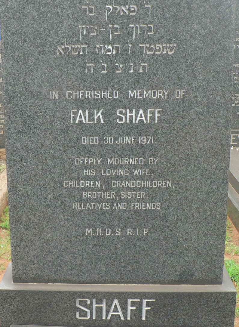 SHAFF Falk -1971