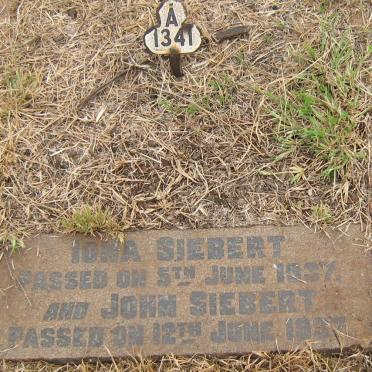 SIEBERT John -1937 &amp; Iona -1937