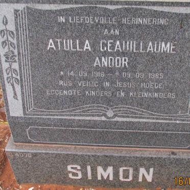 SIMON Atulla Geauillaume Andor 1916-1985