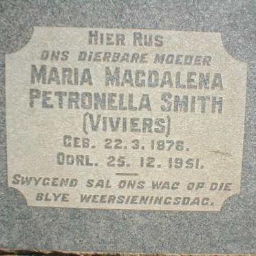 SMITH Maria Magdalena Petronella nee VIVIERS 1876-1951