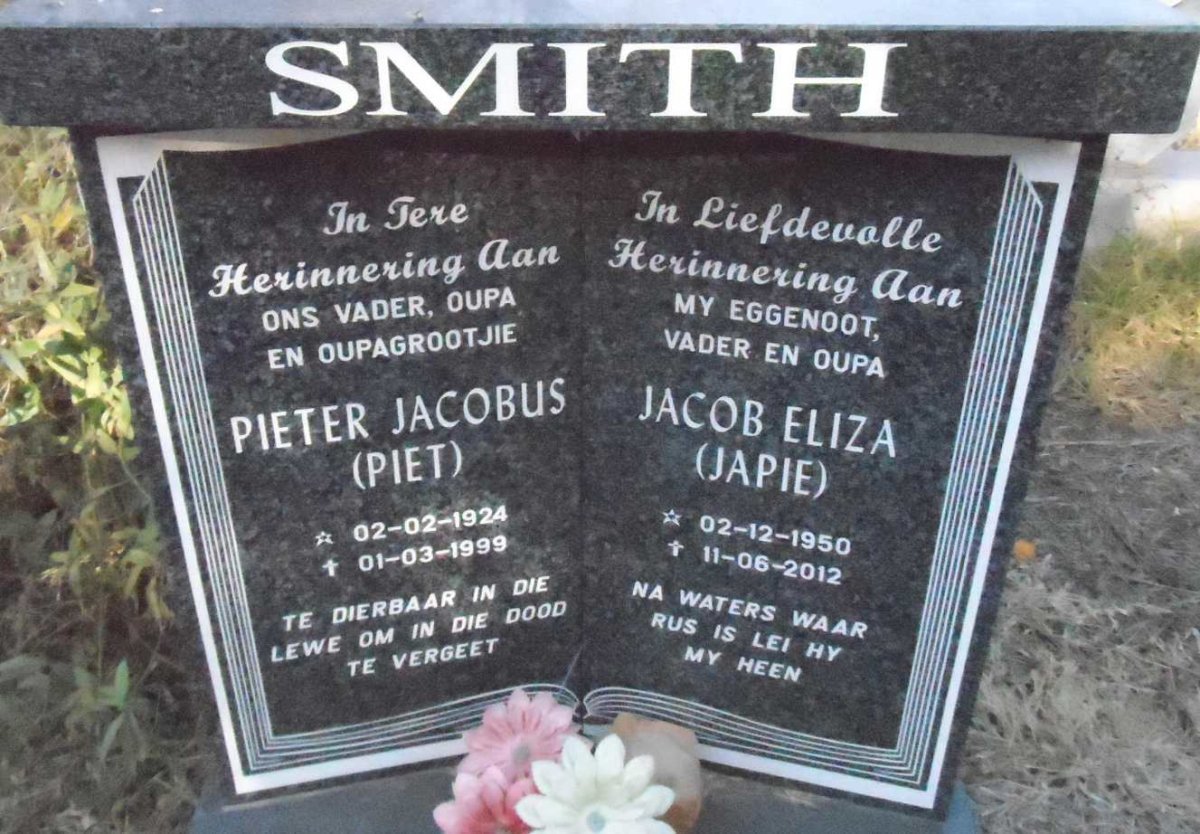 SMITH Pieter Jacobus 1924-1999 :: SMITH Jacob Eliza 1950-2012