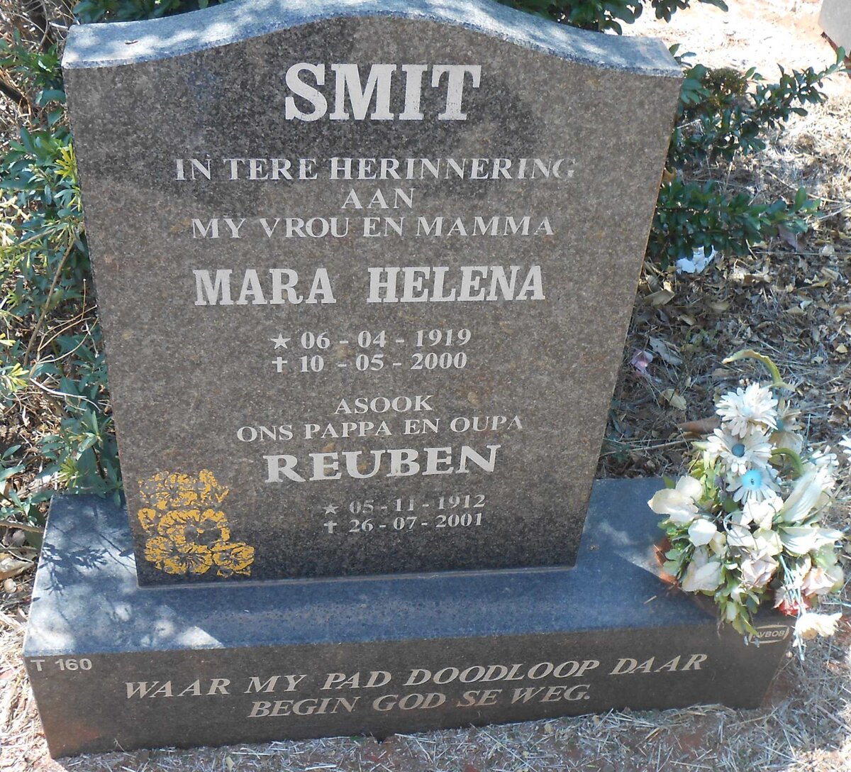 SMIT Reuben 1912-2001 &amp; Mara Helena 1919-2000