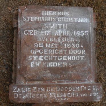 SMITH Stephanus Christjan 1855-1930