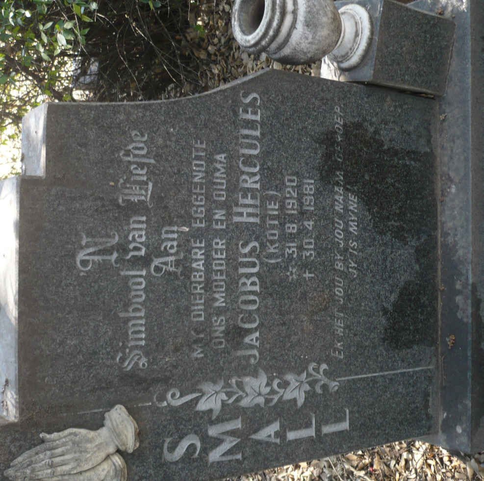 SMALL Jacobus Hercules 1920-1981