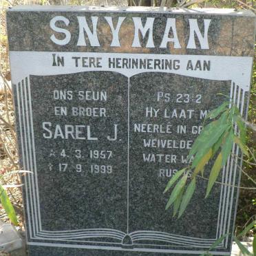 SNYMAN Sarel J. 1957-1999
