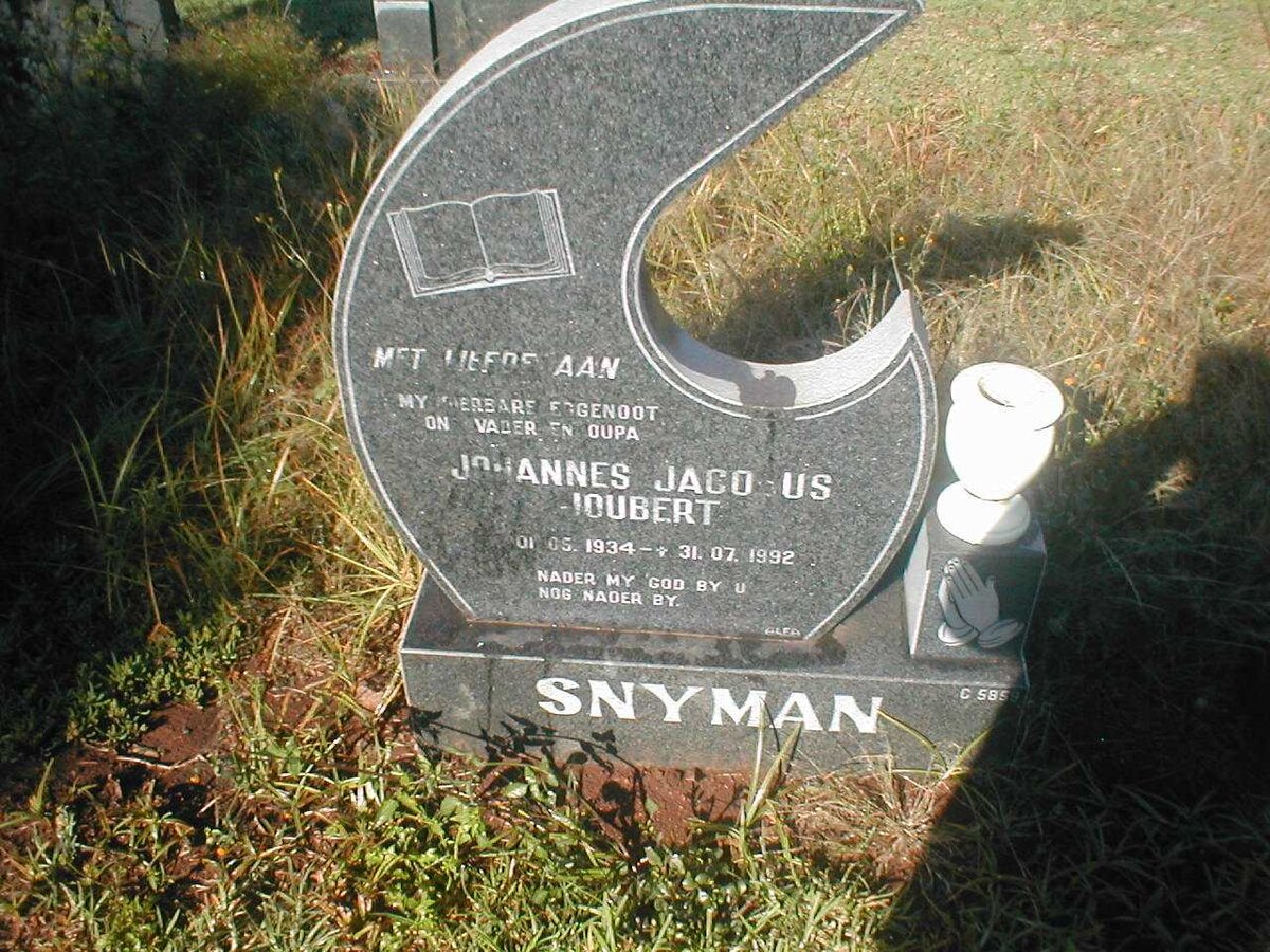 SNYMAN Johannes Jacobus Joubert 1934-1992