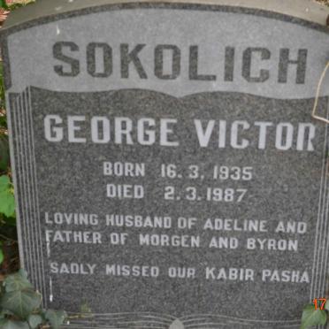 SOKOLICH George Victor 1935-1987