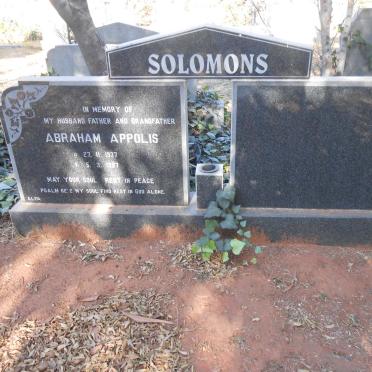 SOLOMONS Abraham Appolis 1937-1997