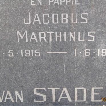 STADEN Jacobus Marthinus, van 1915-1970