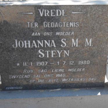STEYN Johanna S.M.M. 1907-1980