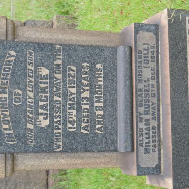 STEVENSON William Russel -1948 :: STEVENSON Jackie -1927