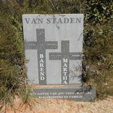 STADEN Barend, van 1912-1996 &amp; Martha 1921-2011