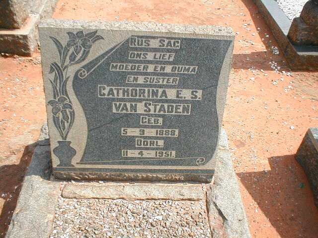 STADEN Cathorina E. S., van 1888-1951