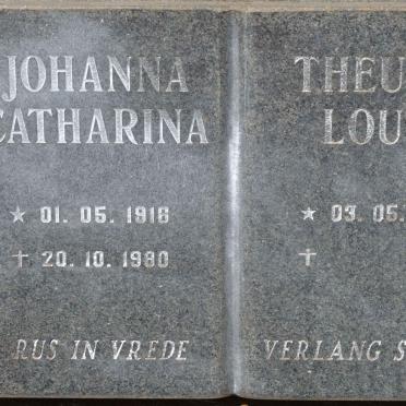 STRYDOM Theunis Louis 1922 &amp; Johanna Catharina 1916-1980