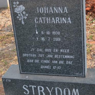 STRYDOM Johanna Catharina 1938-2001