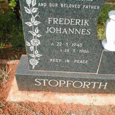 STOPFORTH Frederik Johannes 1948-1986