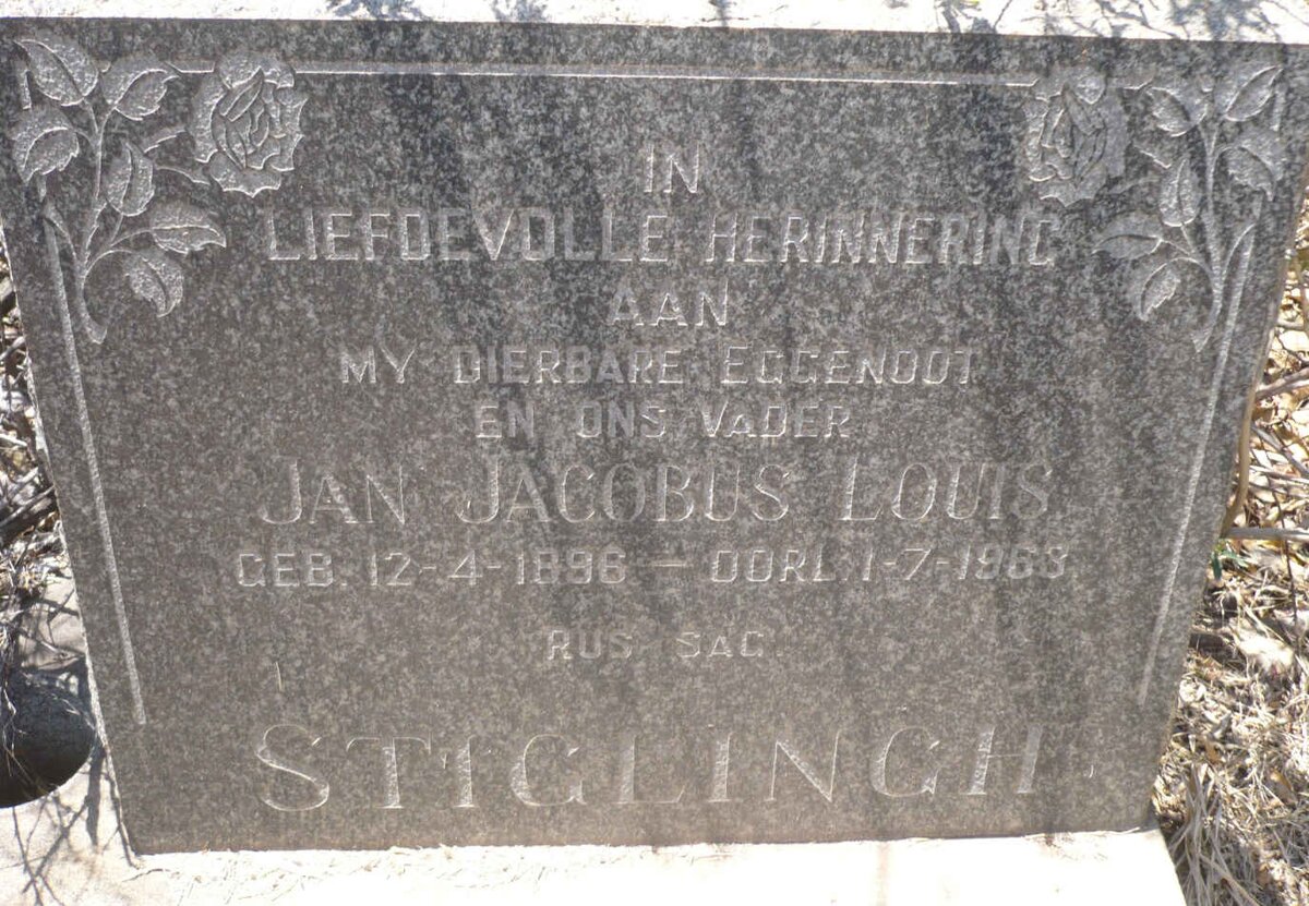 STIGLINGH Jan Jacobus Louis 1896-1963