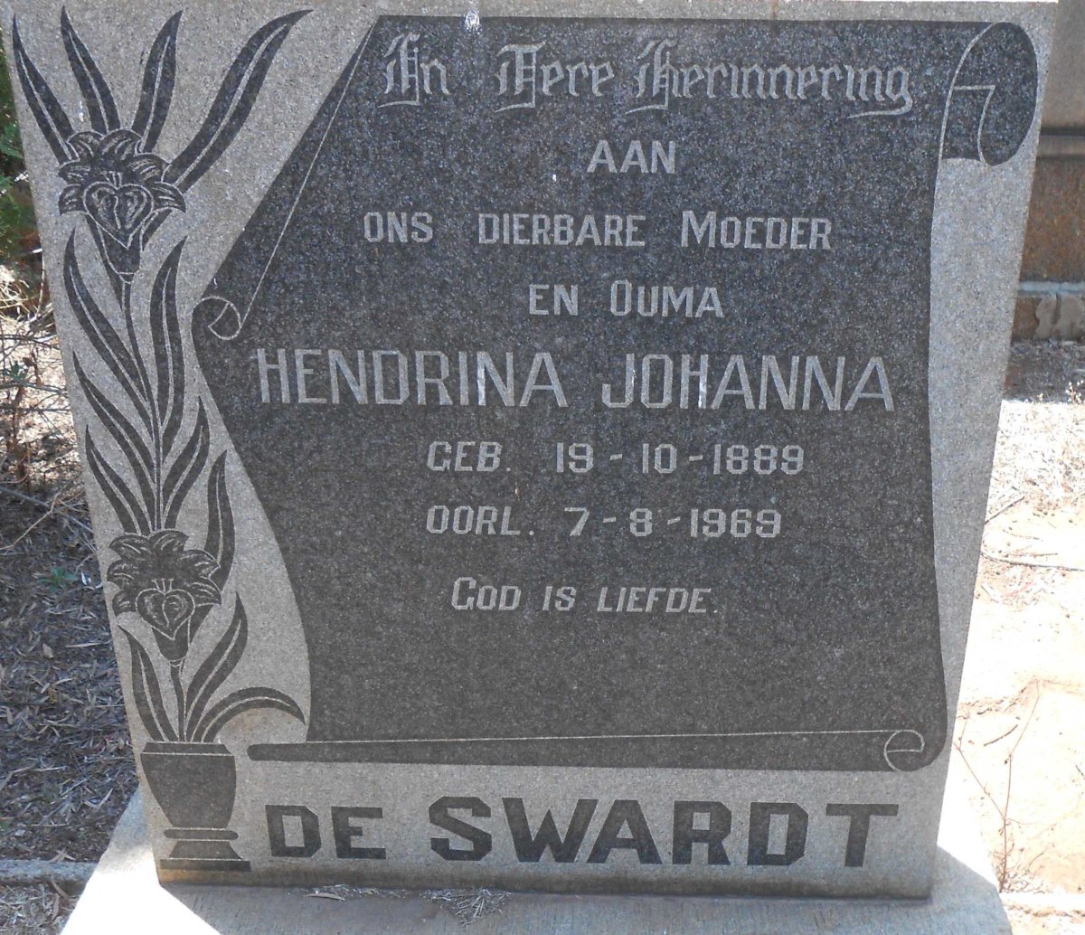 SWARDT Hendrina Johanna, de 1889-1969