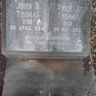 THOMAS John S. -1924 &amp; Annie J. -1960 :: THOMAS Ivor Clayton 1903-1967
