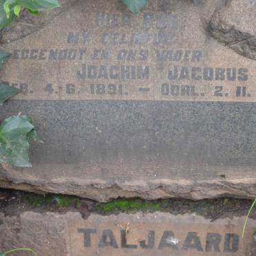 TALJAARD Joachim Jacobus 1891-1956