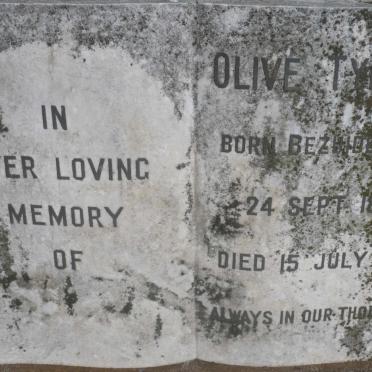 TYDEMAN Olive nee BEZUIDENHOUT 1895-1958