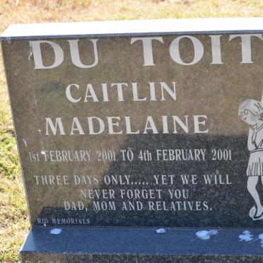 TOIT Caitlin Madelaine, du 2001-2001