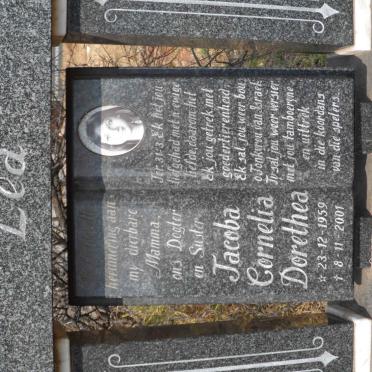 TOIT Jacoba Cornelia Dorethea, du nee VAN BLERK 1959-2001