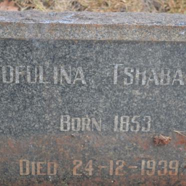 TSHABALALA Stofulina 1853-1939