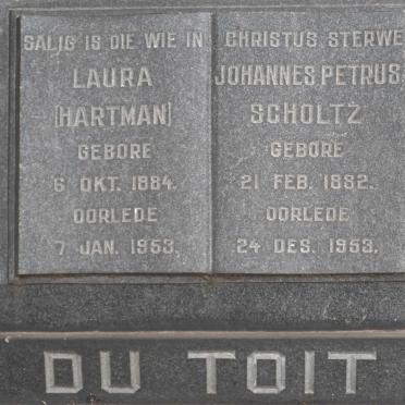 TOIT Johannes Petrus Scholtz, du 1882-1953 &amp; Laura HARTMAN 1884-1953