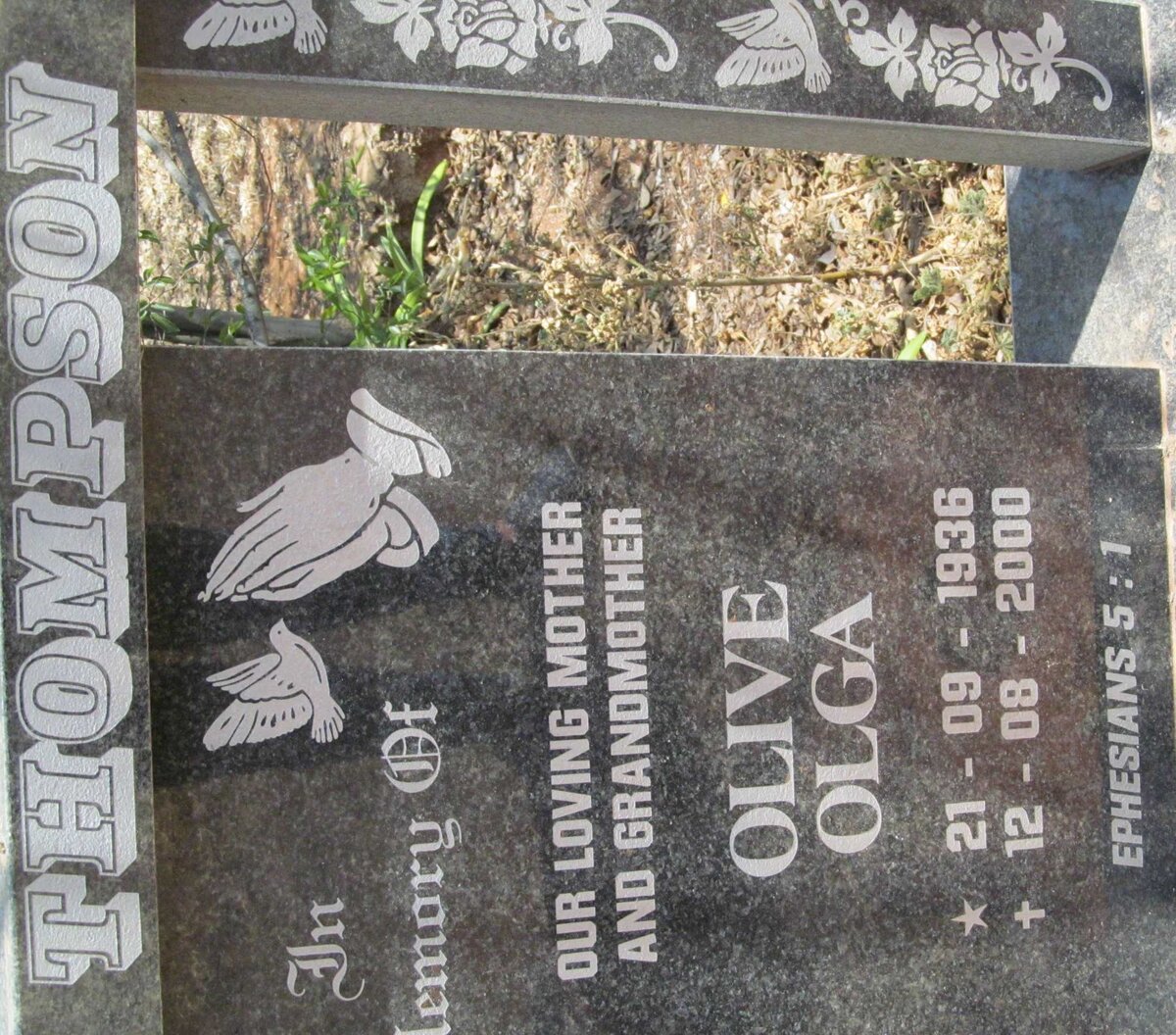 THOMPSON Olive Olga 1936-2000