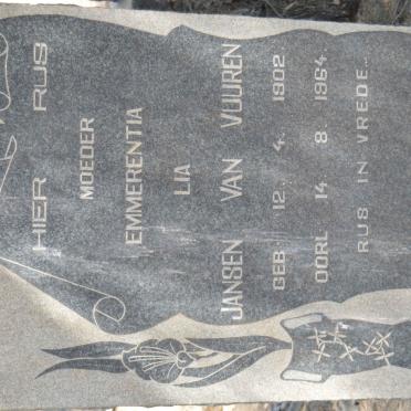 VUUREN Emmerentia Lia, Jansen van 1902-1964