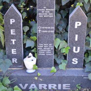 VARRIE Peter Pius 1978-1999