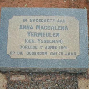 VERMEULEN Anna Magdalena nee YSSELMAN -1941