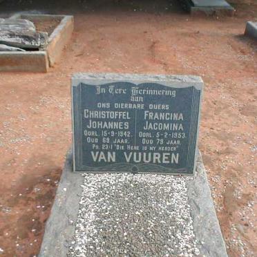 VUUREN Christoffel Johannes, van -1942 &amp; Francina Jacomina -1953