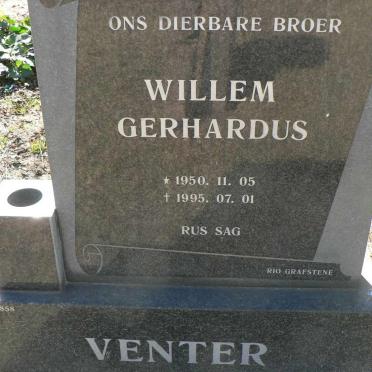 VENTER Willem Gerhardus 1950-1995