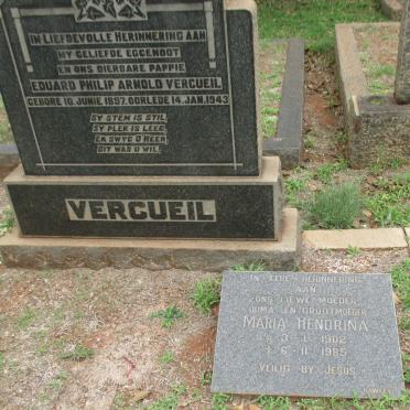 VERCUEIL Eduard Philip Arnold 1897-1943 &amp; Maria Hendrina 1902-1985