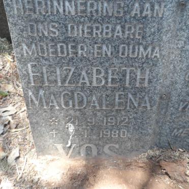 VOS Elizabeth Magdalena 1912-1980