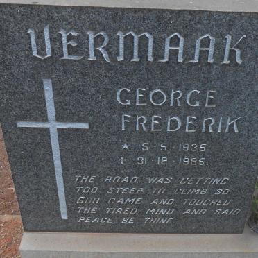 VERMAAK George Frederik 1935-1985